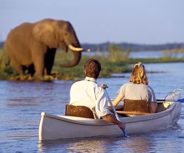 Canoeing on Momella Lakes
